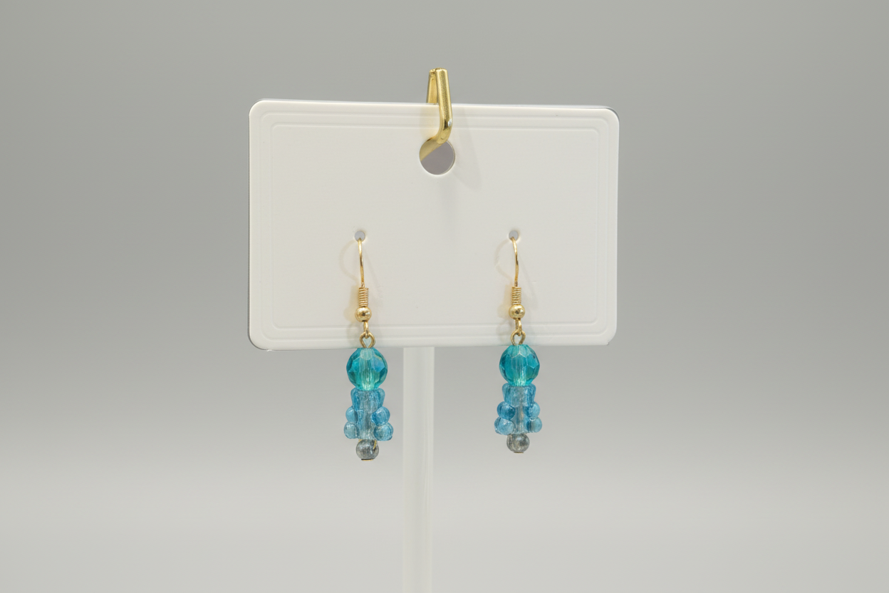 Coastal Aura – Aqua gummy bear Dangle Earrings