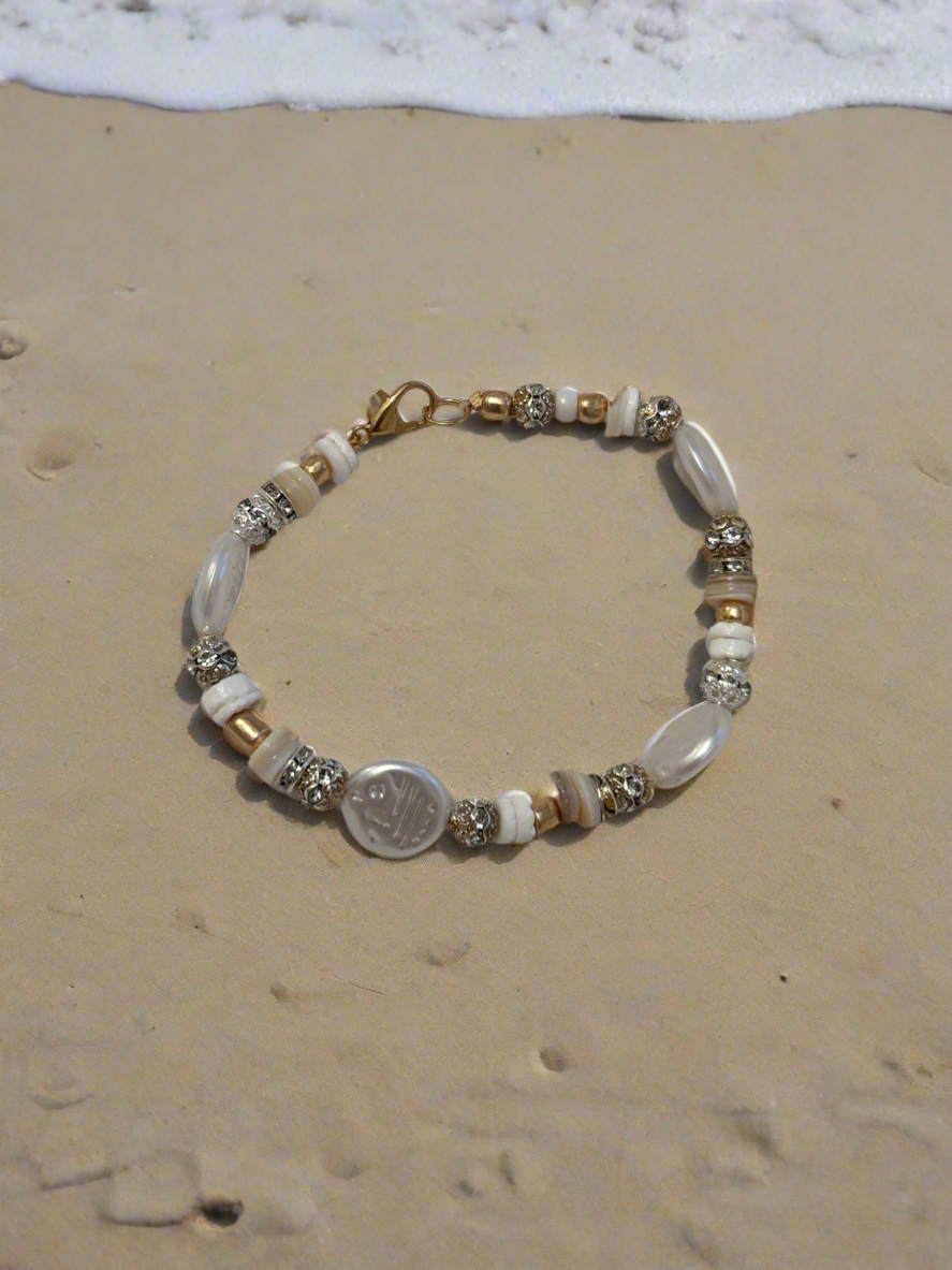 Golden shoreline Beaded Bracelet