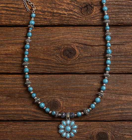 Turquoise Beaded handcrafted Necklace