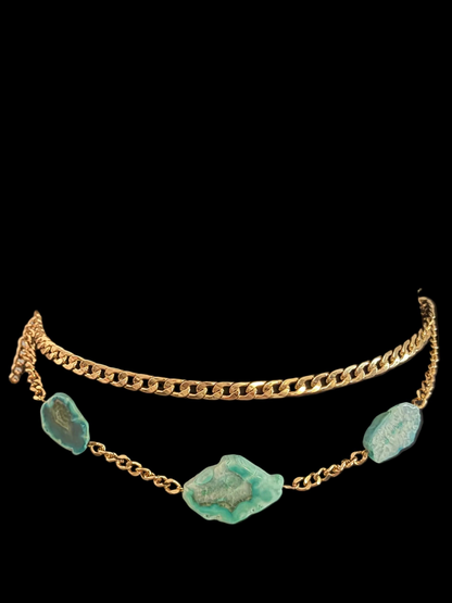 Turquoise Cascade Waist Chain