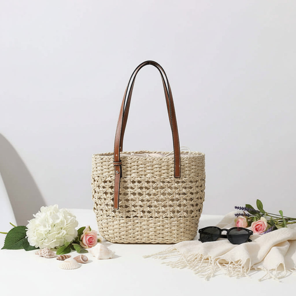 Straw Beach Bag For Women Handmade-2