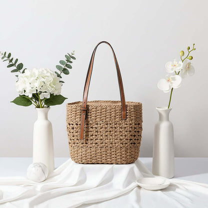 Straw Beach Bag For Women Handmade-5