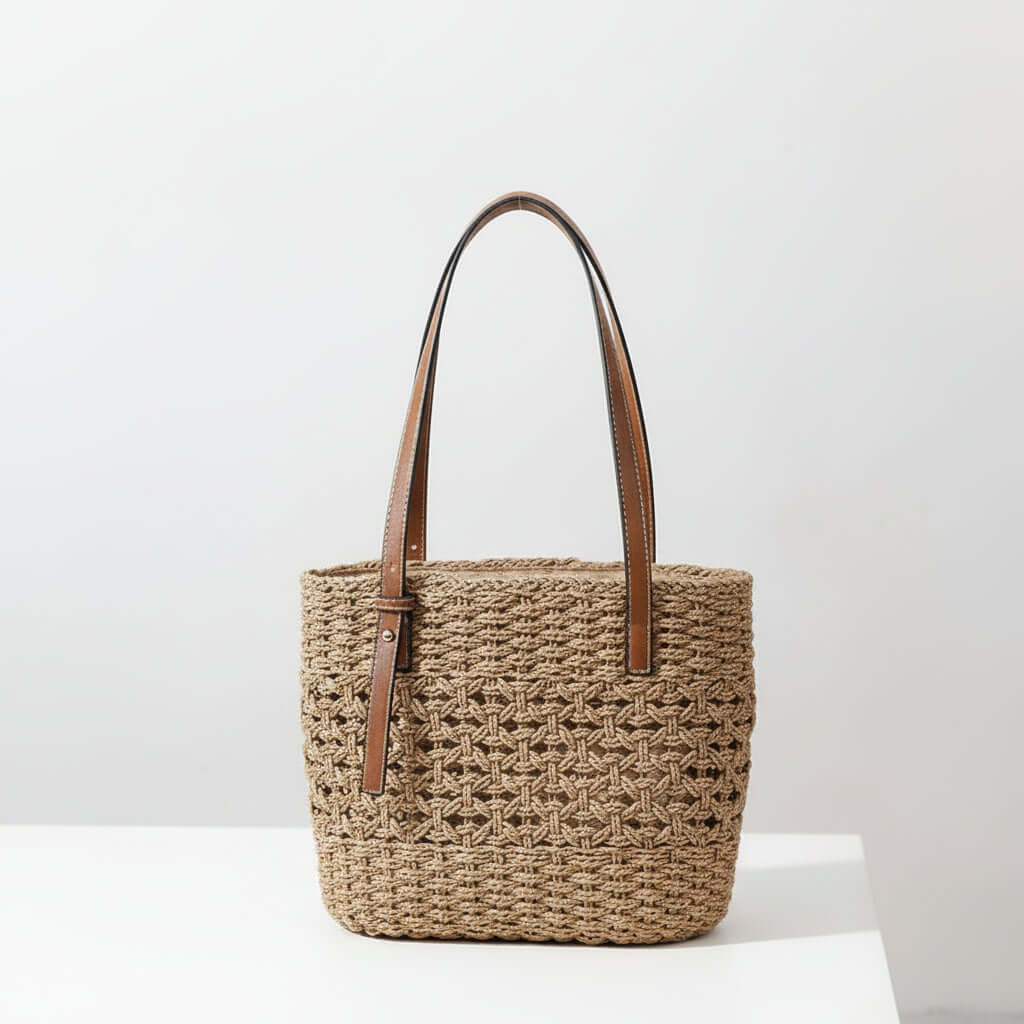 Straw Beach Bag For Women Handmade-0
